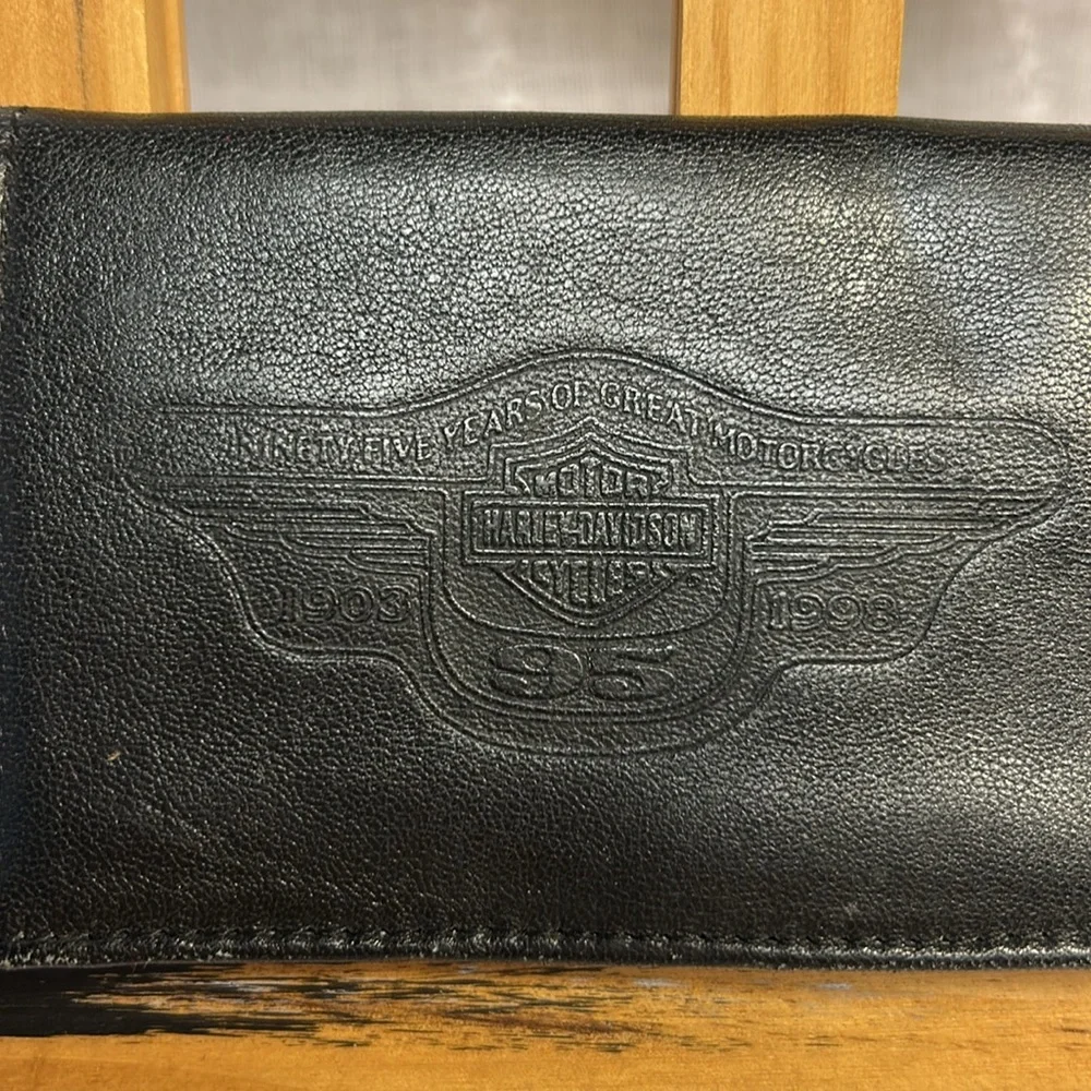 Harley-Davidson vintage rare leather bifold wallet